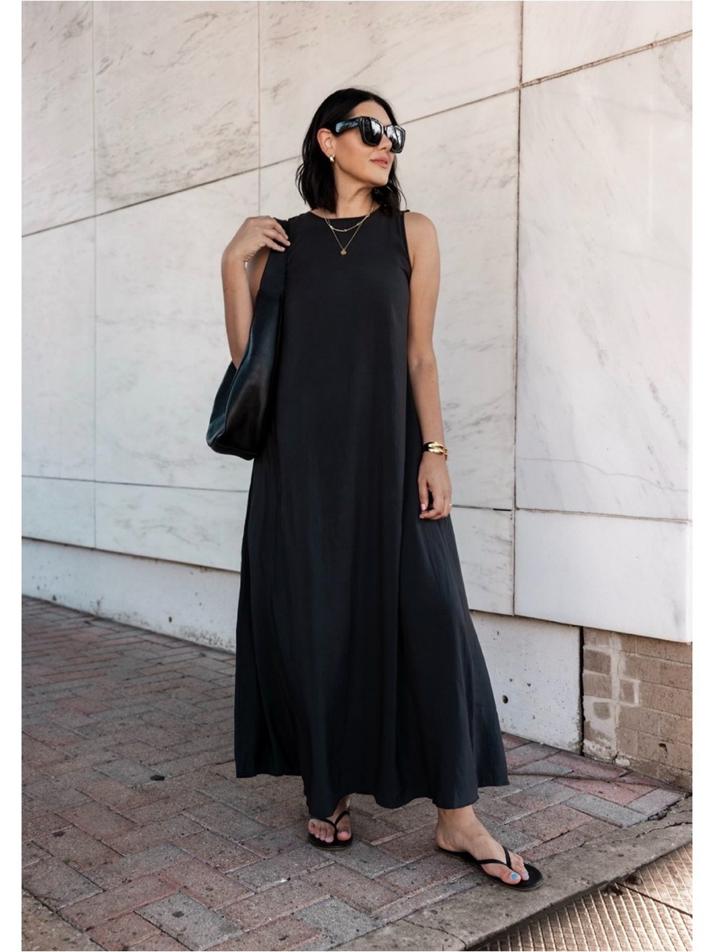 Zara Black Sleeveless Maxi Dress